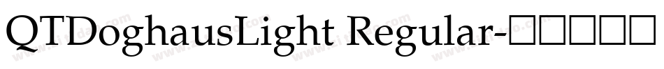 QTDoghausLight Regular字体转换